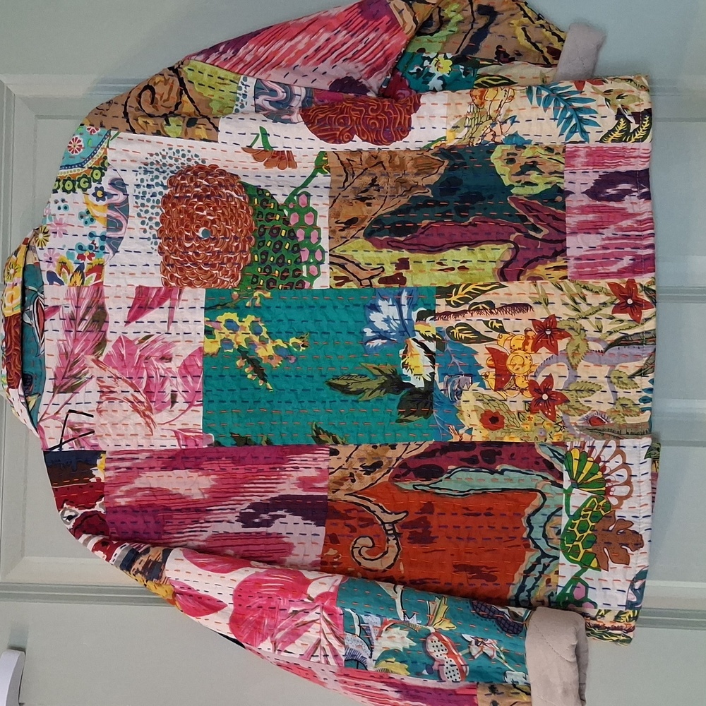 NWT Dylan Multicolor Patchwork Women's Button Up Jacket
